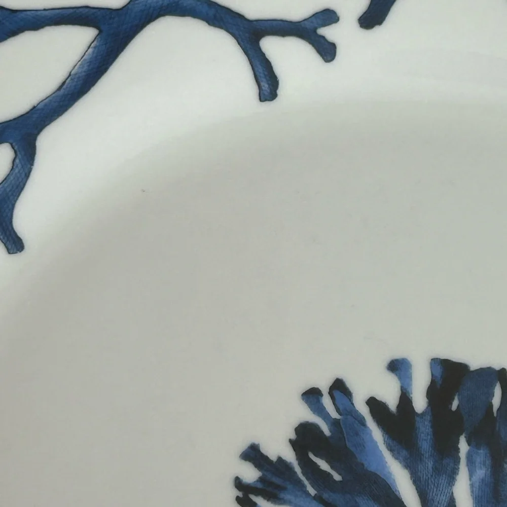 Z Gallerie Blue Coral Porcelain Dinner Plate 10 1/2”. Retired EUC Hard To Find.